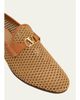 Valentino Garavani Men's V-Logo Raffia-Effect Loafers - 5