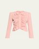 Valentino Garavani Metallic Floral Jacquard Cowl-Neck Top - 1