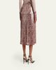 Valentino Garavani Metallic Silk Floral Pleated Midi-Skirt - 3