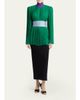 Valentino Garavani Mock-Neck Pleated Silk Long-Sleeve Top - 2