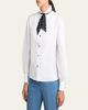 Valentino Garavani Pleated Bib Tuxedo Shirt With Polkadot Tie - 4