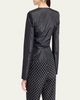 Valentino Garavani Pleated Silk Taffeta Strong-Shoulder Jacket - 3