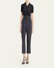Valentino Garavani Polka-Dot Silk Straight-Leg Ankle Pants - 2