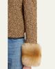 Valentino Garavani Quilted Spotted Silk Jacket with Lamb Shearling Cuffs - 5