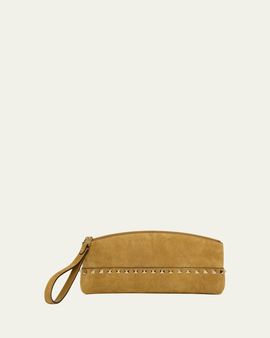 Valentino Garavani Rockstud Suede Wristlet Pochette