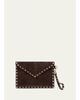 Valentino Garavani Rockstud Suede Wristlet Pouch Bag - 1