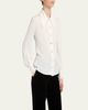 Valentino Garavani Ruffle-Trim Silk Button Blouse - 4