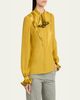 Valentino Garavani Ruffle Pleated Silk Blouse - 5