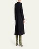 Valentino Garavani Tailored Velvet Trim Coat Dress - 3