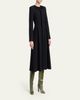 Valentino Garavani Tailored Velvet Trim Coat Dress - 4