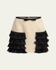 Valentino Garavani Tiered Ruffle Tweed Mini Skirt - 1