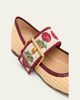 Valentino Garavani Tomato Embroidered Raffia Mary Jane Ballerina Flats - 3