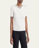 Valentino Garavani V-Logo Bow Short-Sleeve Wool Sweater - 4