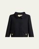 Valentino Garavani V-Logo Wool-Silk Single-Breasted Jacket - 1