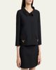 Valentino Garavani V-Logo Wool-Silk Single-Breasted Jacket - 3