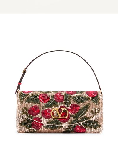 Valentino Garavani Valentino Garavani Beaded VLogo Top Handle Shoulder Bag