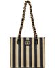 Valentino Garavani Valentino Garavani Beige & Black Jean Small Tote - 1