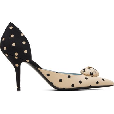 Valentino Garavani Valentino Garavani Beige & Black Plus De Pois D'Orsay Heels