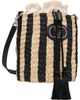 Valentino Garavani Valentino Garavani Beige & Black VLogo Signature Small Bucket Bag - 2
