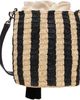 Valentino Garavani Valentino Garavani Beige & Black VLogo Signature Small Bucket Bag - 3