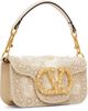 Valentino Garavani Valentino Garavani Beige Locò Small Embroidered Shoulder Bag - 2