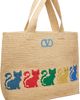 Valentino Garavani Valentino Garavani Beige Raffiachat Large Raffia Shopping Tote - 2