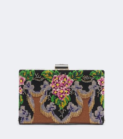 Valentino Garavani Valentino Garavani Berthe embellished jacquard clutch