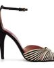 Valentino Garavani Valentino Garavani Black & Off-White Annine Satin Heels - 1
