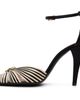 Valentino Garavani Valentino Garavani Black & Off-White Annine Satin Heels - 3