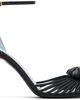 Valentino Garavani Valentino Garavani Black Ankle Strap Leather Woven Heart Heels - 1