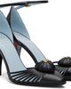 Valentino Garavani Valentino Garavani Black Ankle Strap Leather Woven Heart Heels - 4