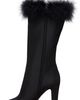 Valentino Garavani Valentino Garavani Black Feather Shantung Hotty Boots - 3