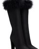 Valentino Garavani Valentino Garavani Black Feather Shantung Hotty Boots - 4