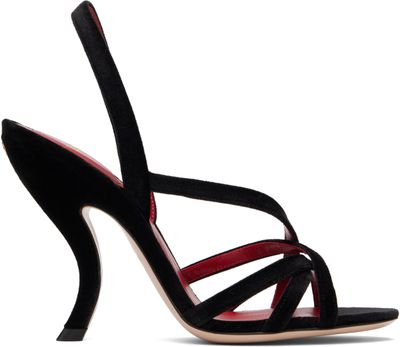 Valentino Garavani Valentino Garavani Black Fetishique Heeled Sandals