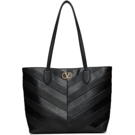 Valentino Garavani Valentino Garavani Black Jean Patchwork Medium Tote