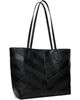 Valentino Garavani Valentino Garavani Black Jean Patchwork Medium Tote - 3