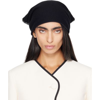 Valentino Garavani Valentino Garavani Black Knitted Cashmere Head Scarf