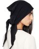 Valentino Garavani Valentino Garavani Black Knitted Cashmere Head Scarf - 3