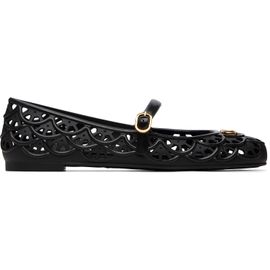 Valentino Garavani Valentino Garavani Black Ondette Rubber Ballerina Flats