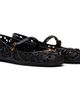 Valentino Garavani Valentino Garavani Black Ondette Rubber Ballerina Flats - 4