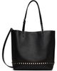 Valentino Garavani Valentino Garavani Black Rockstud Medium Tote - 1