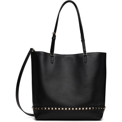 Valentino Garavani Valentino Garavani Black Rockstud Medium Tote