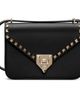 Valentino Garavani Valentino Garavani Black Rockstud Small Shoulder Grainy Calfskin Bag - 1