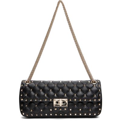 Valentino Garavani Valentino Garavani Black Rockstud Spike Medium Shoulder Bag