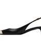 Valentino Garavani Valentino Garavani Black VLogo Heartip Slingback Heels - 3
