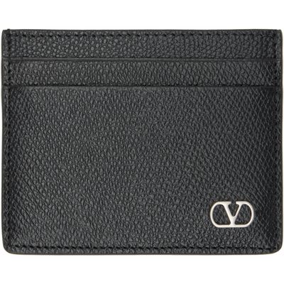 Valentino Garavani Valentino Garavani Black VLogo Siganture Card Holder