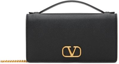 Valentino Garavani Valentino Garavani Black Vlogo Signature Chain Wallet Bag