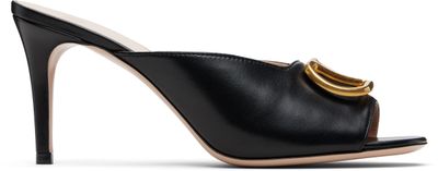 Valentino Garavani Valentino Garavani Black VLogo Signature Heeled Sandals