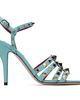 Valentino Garavani Valentino Garavani Blue Rockstud Kidskin Heeled Sandals - 1