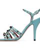 Valentino Garavani Valentino Garavani Blue Rockstud Kidskin Heeled Sandals - 3